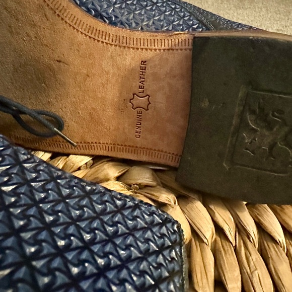 Stacy Adams Mens Leather Dress Shoes in textured Blue color. Size 9 - Picture 12 of 12